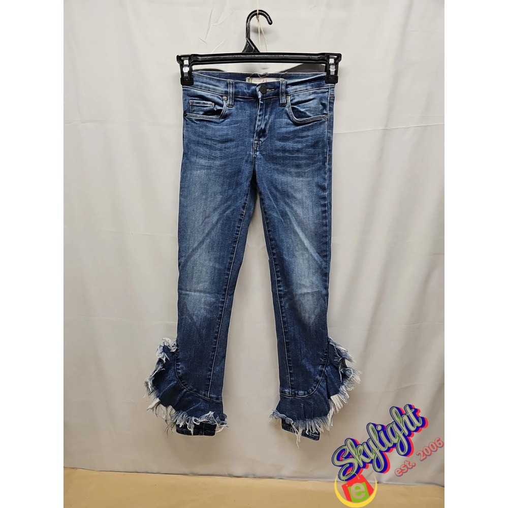 Chelsea & Violet Side Ruffle Ankle 26 X 28 Jeans Blue Size 25